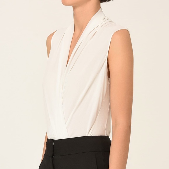 New Guess Marciano Daria sleeveless chiffon overlay Bodysuit Top M - Picture 2 of 5